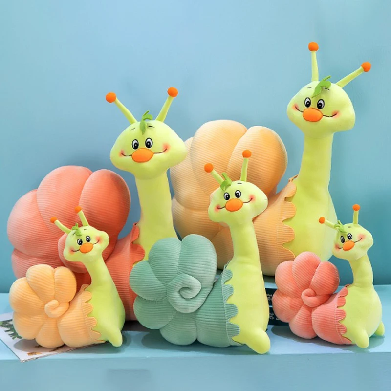 

20/40/50cm Cartoon Snails Plush Toys Lovely Animal Pillow Stuffed Soft Kawaii Snail Dolls Sofa Cushion Children Birthday Gift