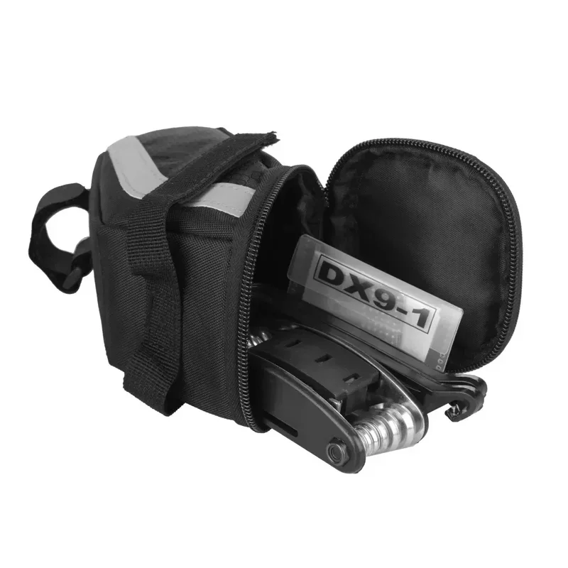 Bike Bag Bike Saddle Bag 1L Small Storage Cycling Seat Tail Rear Pouch Bag Accessory Kit Tool Reflective Cycling Accessories