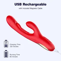 3 in 1 Gewindeschneidender Flatter Vibrator für Frauen Klitoris Klitoris Stimulator Leistungsstarker G-Punkt Sexspielzeug Weibliche Kaninchenvibratoren Erwachsene Frauen 4