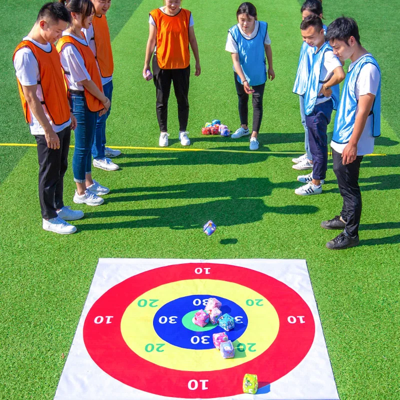 Team Building Outdoor Games Adults Kids Bean Bag Throwing Sandbags Carnival Party Campany Fun Juegos Exterior flag pattern ears headband for adults kids children hair accessories football match party props gifts cos hairband head jewelry