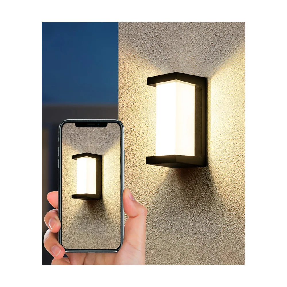 Lumini solare exterioare pentru curte, amenajare decorativă, spălare, noi lumini de perete cu atmosferă luminoasă în sus și în jos_voghion.com