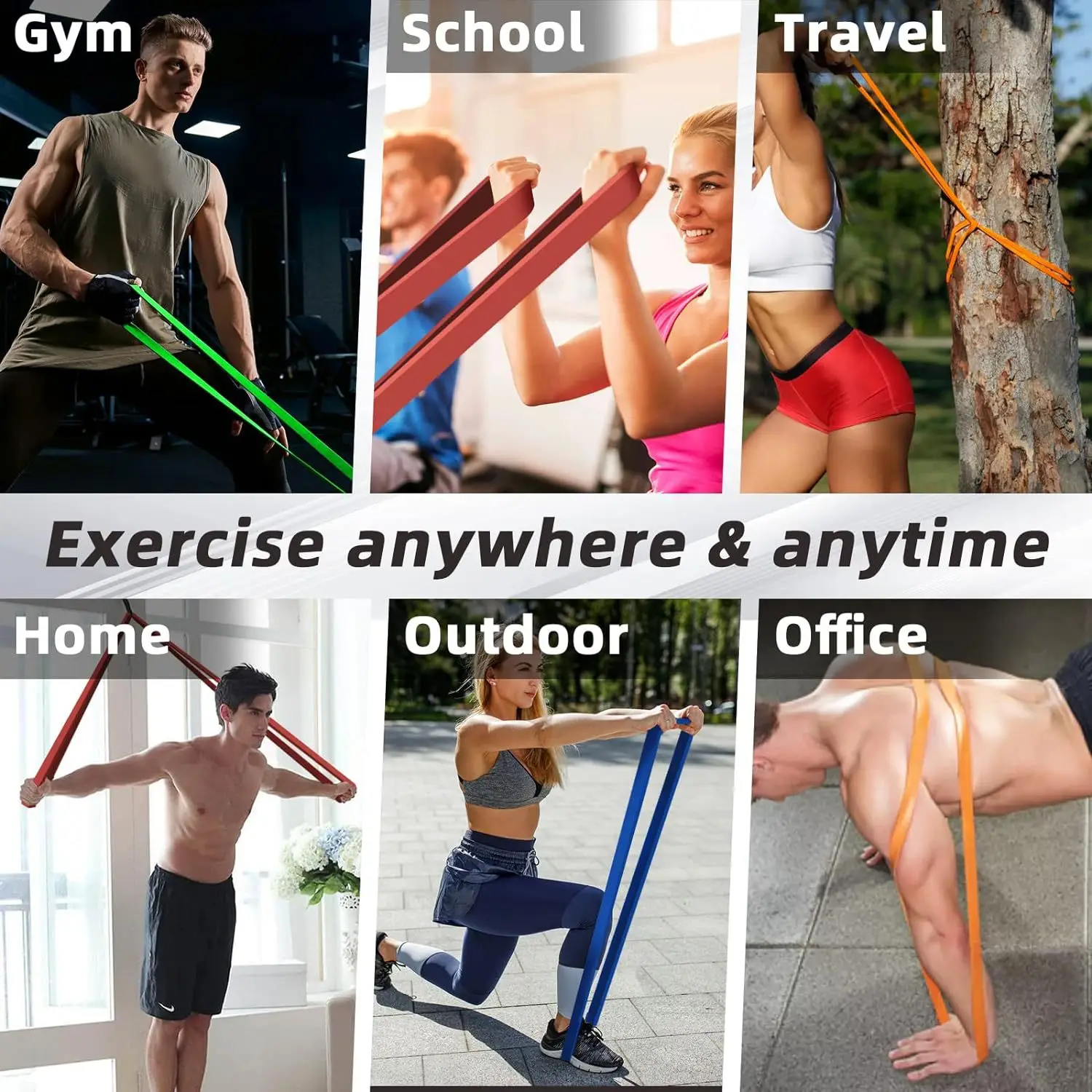 Resistance Bands Latex Pull Up Gym Home Fitness Rubber Expander Loop Strength Assist Workout Training Equipment