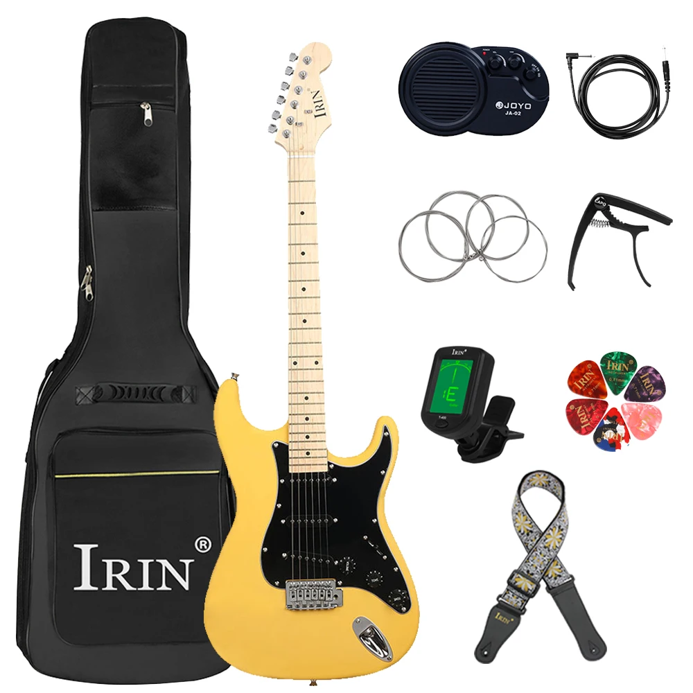 

ST 6 Strings Electric Guitar 39 Inch 22 Frets Basswood Body Electric Guitar Guitarra With Bag Amp Picks Guitar Parts Accessories