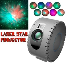 

1pc LED Starry Projector Light 7 Colors Night Light Gray 150mAh Party Decor Lamp USB Charge For Bedroom Kids Gift Star Sky Light