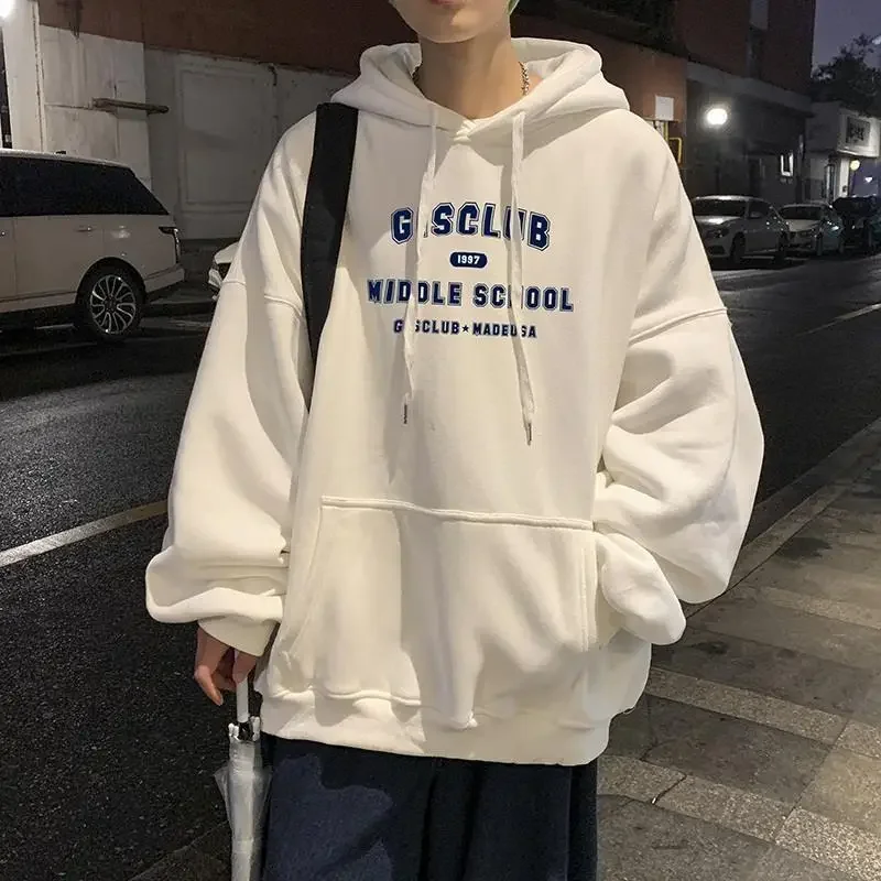 Sweatshirts For Man Hoodies Graphic Hip Hop Hooded White
