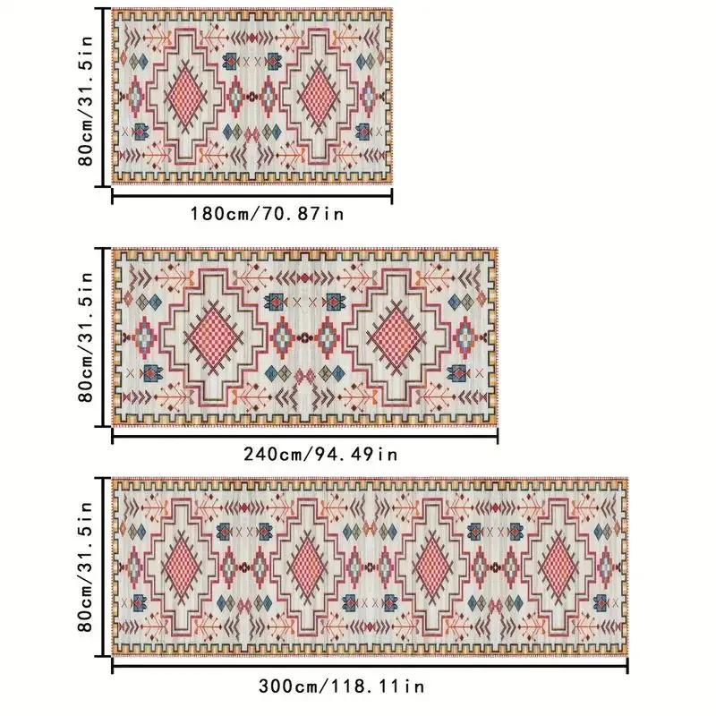 Vintage Non-Slip Runner Rug 6