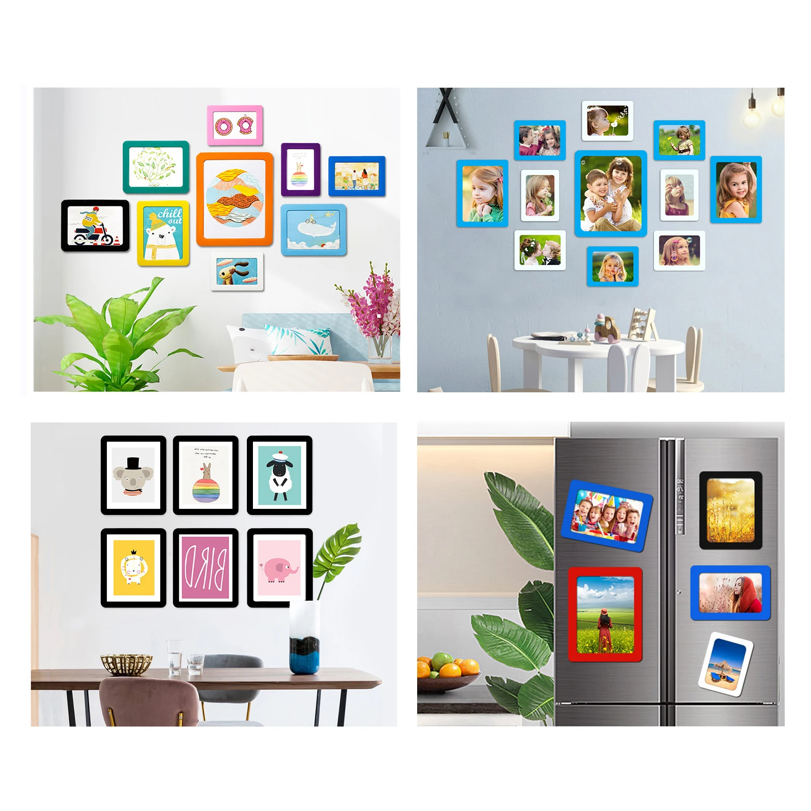 6inch Colorful Magnetic Picture Frames Photo Magnets Photo Frame For Refrigerator Perfect For Family Photos And Memories Hot images - 6
