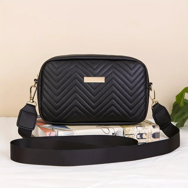 Mini portefeuille à bandoulière matelassé à la mode minimaliste, sac à bandoulière tendance en PU, sac à main décontracté pour femmes et portefeuille pour téléphone portable 1