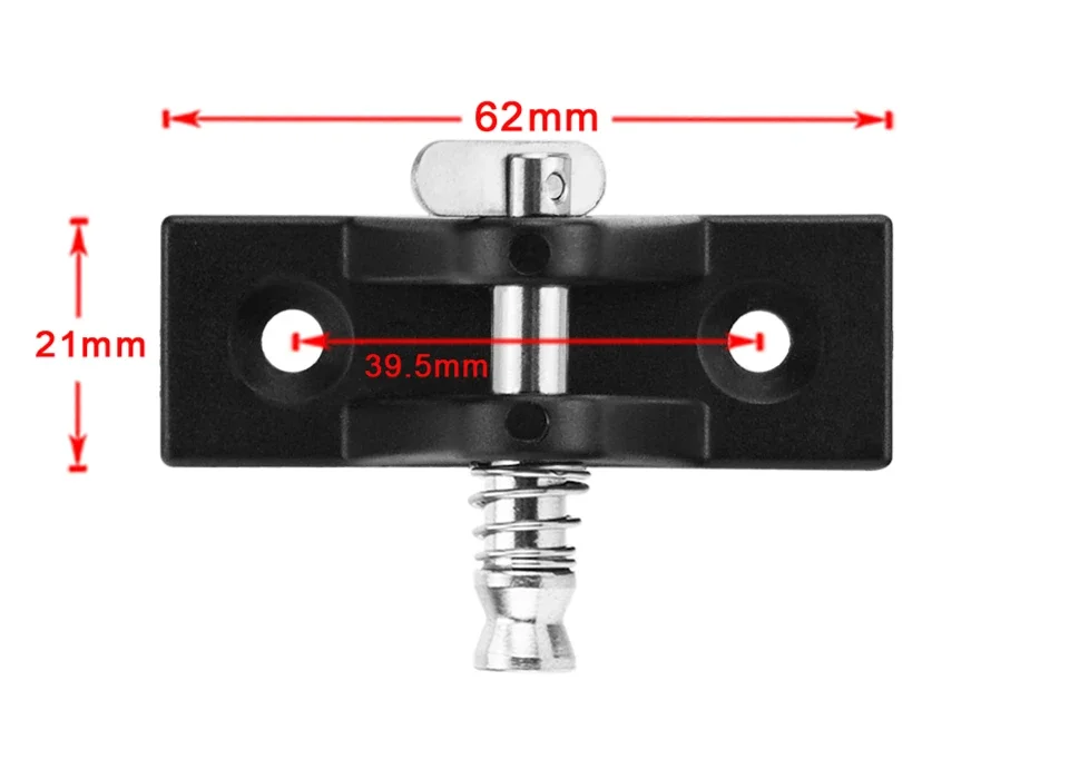 Description Picture 3 of itemNylon Deck Hinge Mount with Quick Release Pin Bracket Kayak Canoe Dinghy Bimini Top Fitting Boat Cover Bimini Sprayhood Canopy