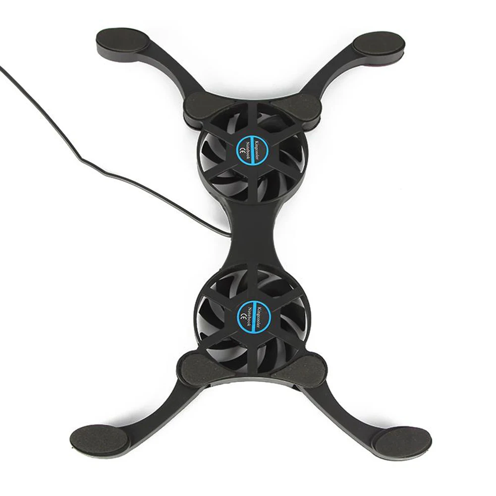 Portable Folding USB Powered Laptop Cooler Dual Fan Cooling Pad For Notebook PC_voghion.com