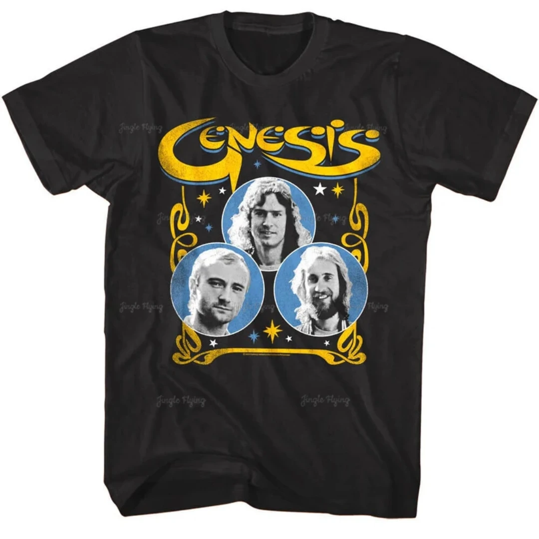 T-Shirt Da Uomo Live Genesis Three Sides Live Album Rock Band Merch T-Shirt Vintage Da Uomo