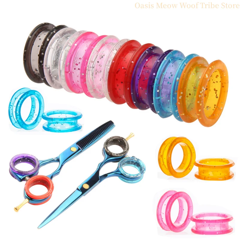 Dog Grooming Scissors Kit Professional Pet Grooming Scissors Colorful Ring Set