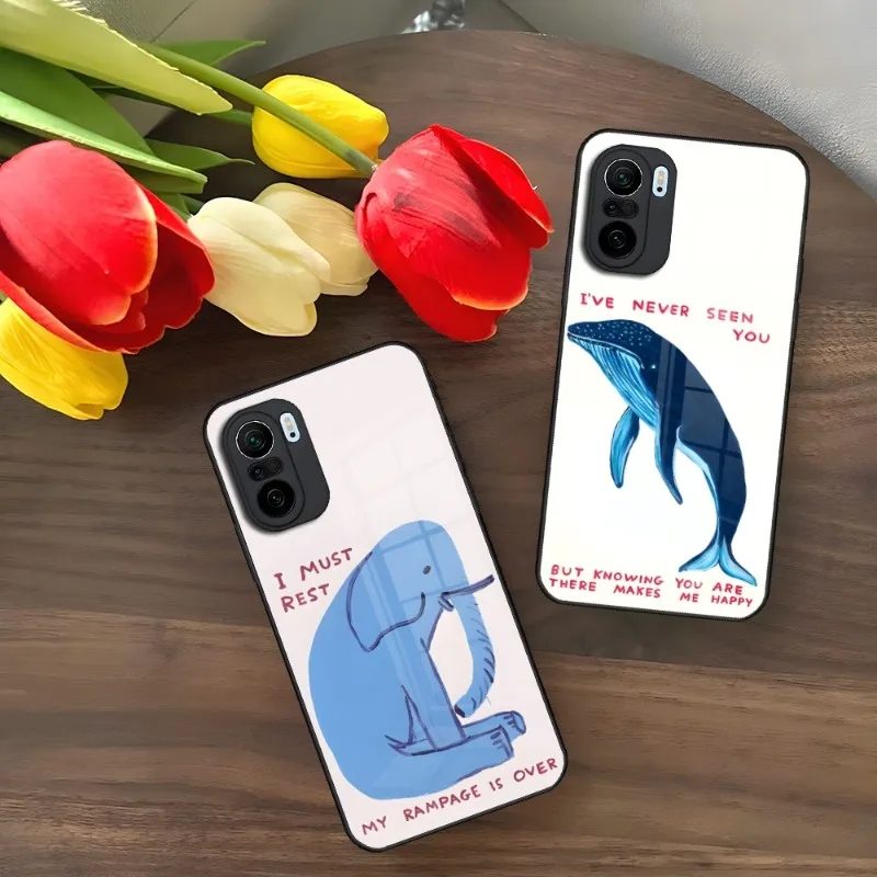 Custodia Per Telefono Graffiti Color David Shrigley Per Xiaomi 12 13 X Redmi Note 11 10 S Lite T Pro Poco M4 X3 Glass