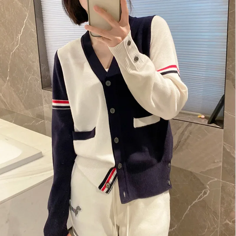 Autumn Golf Wear Women Korean Authentic Golf Suits Fashion Knit Coat Pants New Two Piece Set Women's Clothing