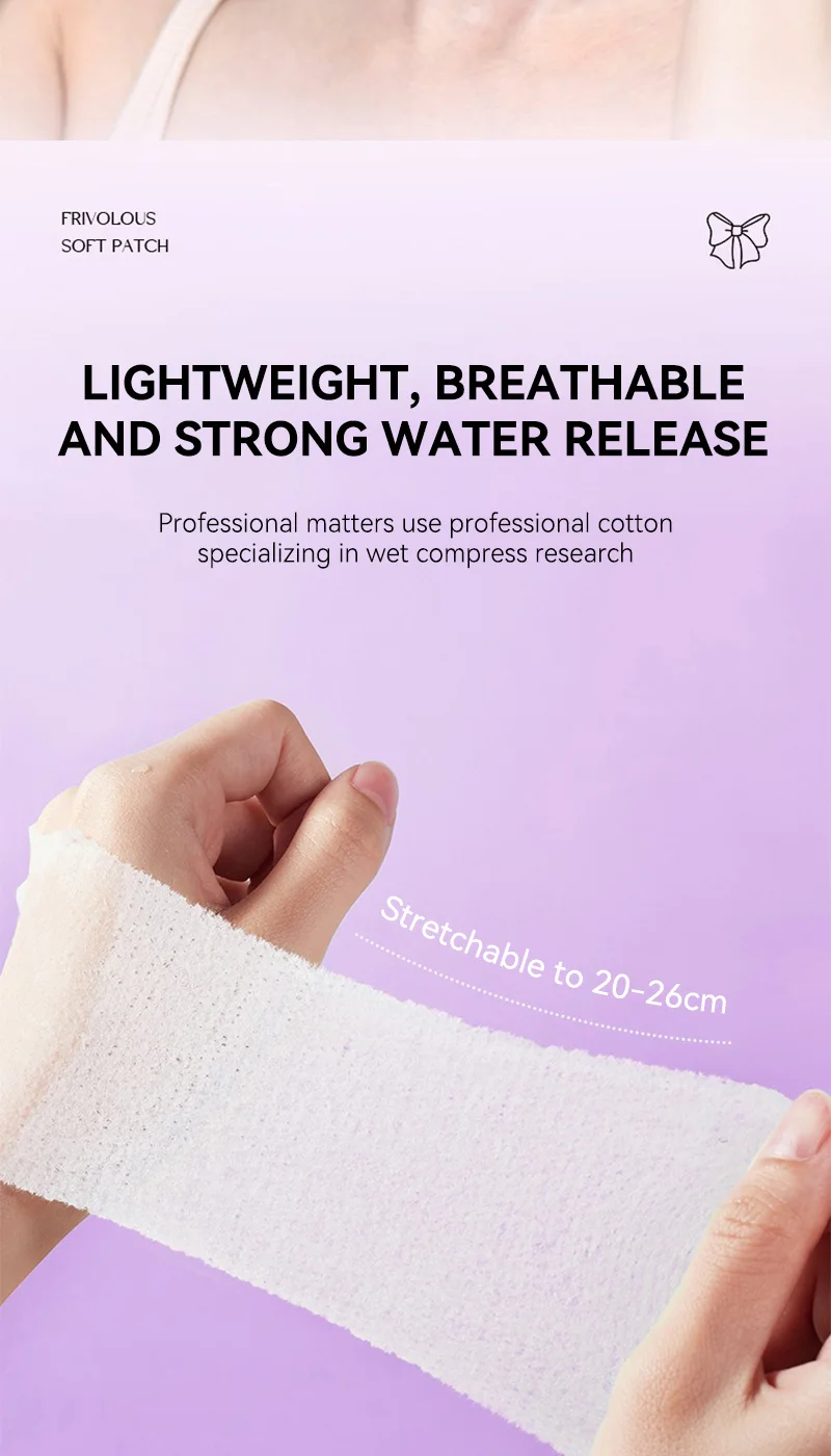 Description Picture 4 of itemGECOMO Perforated Stretchable Cotton Pads — Skin-Fitting, Ideal for Facial Masks, Makeup Removal, and Skincare Routine