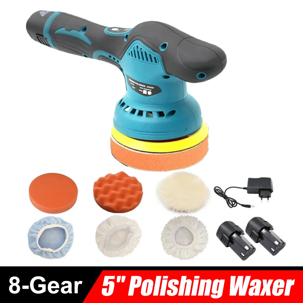 New Electric Car Polisher High Efficient Auto Waxing Polishing Machine Multifunctional Rotary Tool With Sponge Wool Bonnet Pad