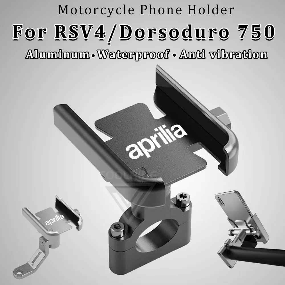 

For Aprilia Phone Holder RSV4 RS660 RS4 RS125 Tuono V4 APR GPR150 GPR125 GPR250 Dorsoduro 750 Caponord 1200 Shiver Accessories