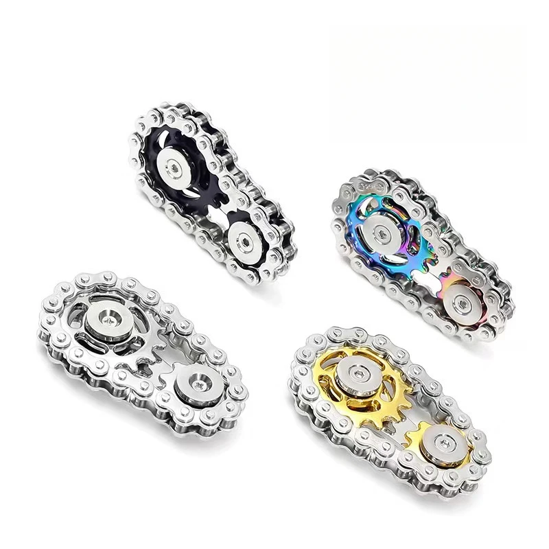 Gear Chain Fidget Roller Fidget Spinner EDC Metal Alloy Relieve Stress Relief Toy Hand Rotating Antistresse Decompression Adults fidget toy anti stress toy finger sensory toy