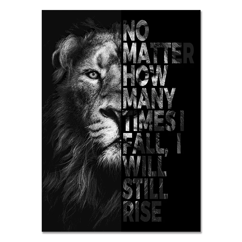 Poster Paintings Wall Decor The Office Decorative Paintings Lion Decoration Motivational Posters Canvas Prints For Home Peckshirt