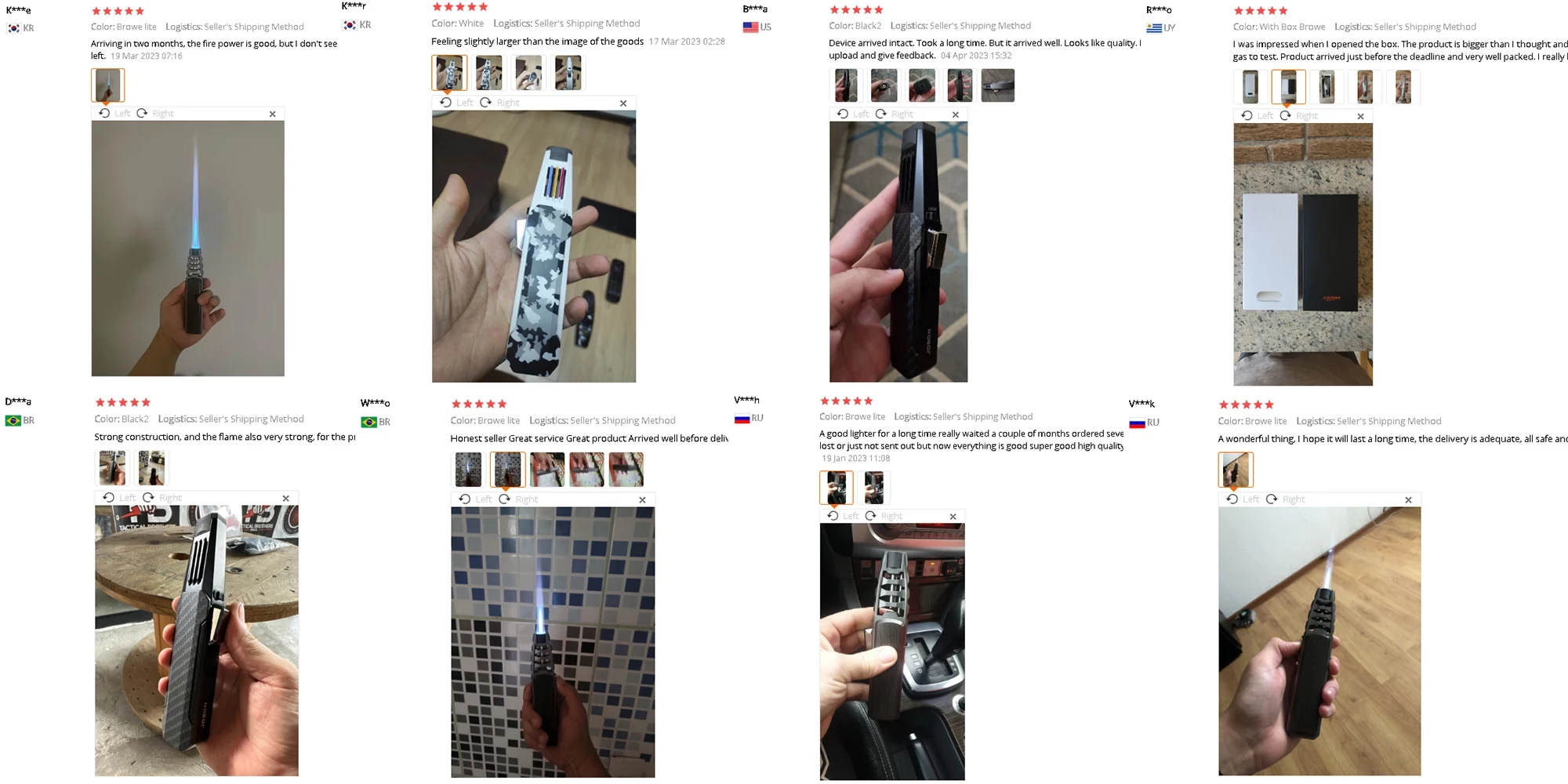 Description Picture 2 of itemJOBON Outdoor Windproof Direct Fire Metal Turbine Torch Lighter Kitchen Barbecue Camping Cigar Igniting Tool Creative Men's Gift