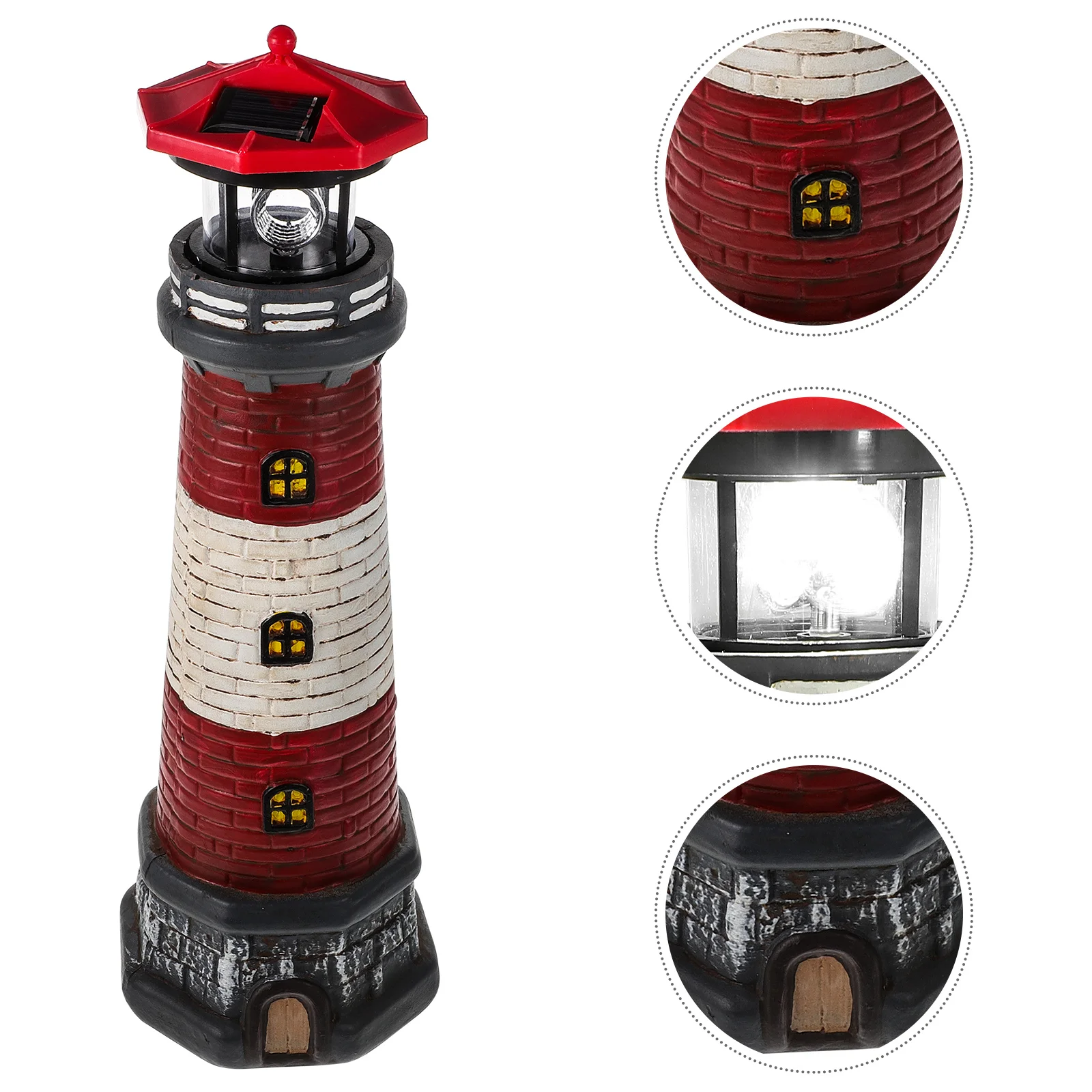 

Solar Powered Lighthouse 15 Tall Lighthousehouse Rotating Beacon Outdoor Solar Led Rotating Lighthouse Light Lighthouse