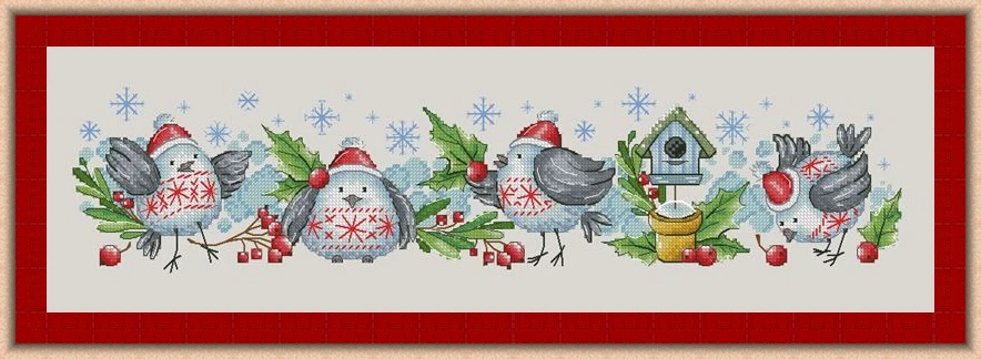 

Зимние птицы 55-20 DIY веселый домашний Набор для вышивки крестиком наборы для вышивки новый стиль наборы для вышивки из хлопка