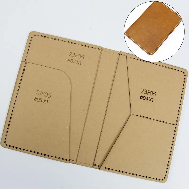NUBECOM Wallet Card Bag Leather Template Leather Pattern Tools Paper Stencil gabarit maroquinerie Practical Templates