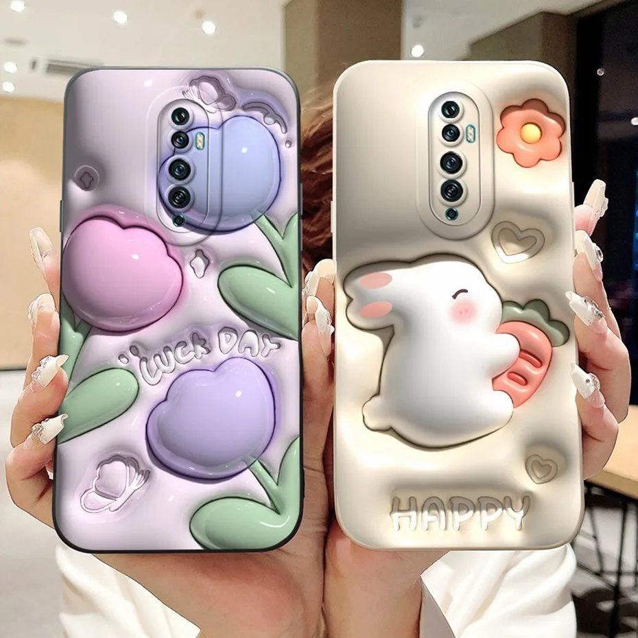 Cute Cartoon Soft Silicone Lens Protective Phone Case