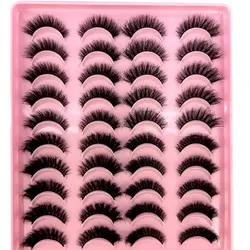 Luxurious 20-Pair Set: 5D Fluffy Mink Eyelash Collection (20 PairsHF03)