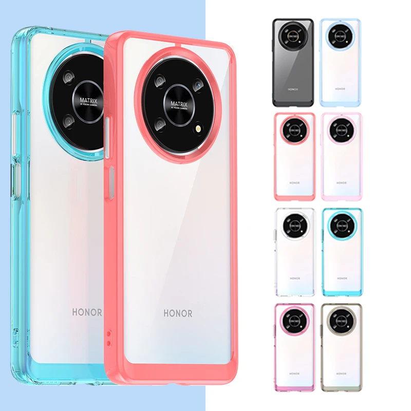 Per Honor X9 Custodia Cover Honor X9 Capas Antiurto Posteriore Trasparente Colore Trasparente Per Fundas Honor Magic 4 Lite X 8 9 X8 X9 Cover