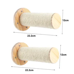 Deluxe Wall-Mounted Cat Activity Center with Climbing Ladder, Hammock, and Sisal Post (Scratching post-1)