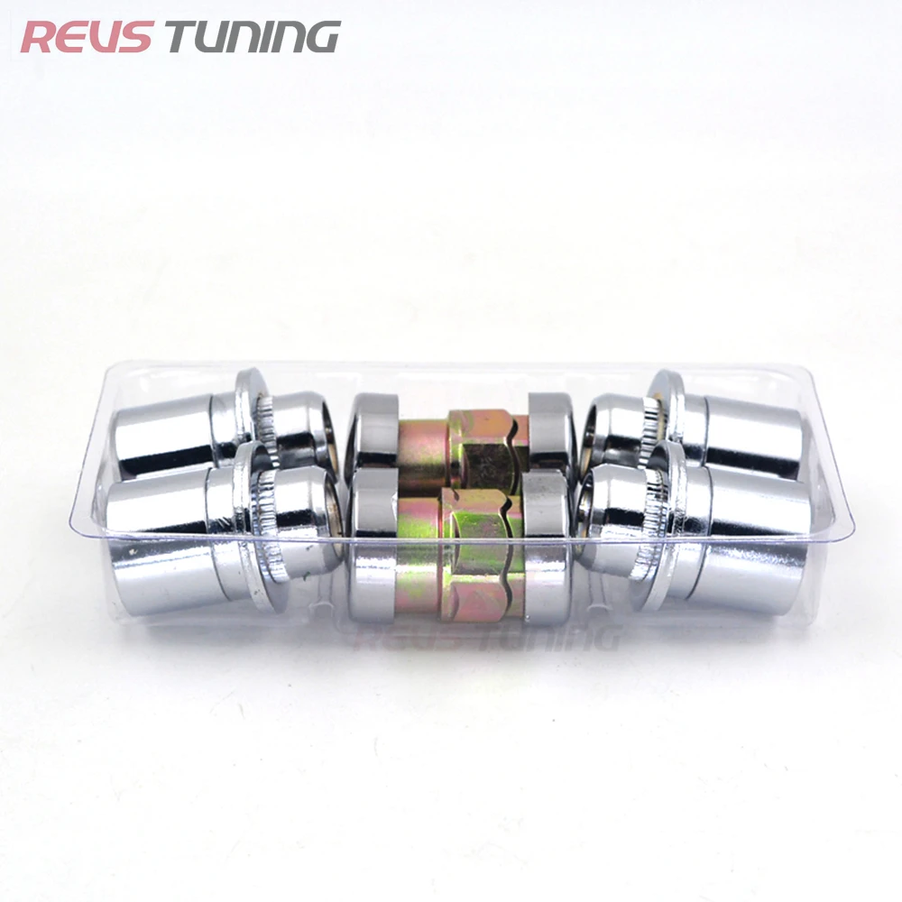 4PCS Chrome M12 1.5 37mm Steel Car Wheel Lock Nuts For Toyota