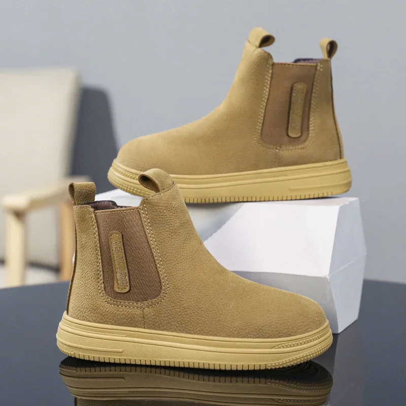 

Chelsea Boots Autumn Winter Boot For Children Lightweight Soft Comfortable Ankle Boys Girls Shoes Snow Non-slip Explosive Style