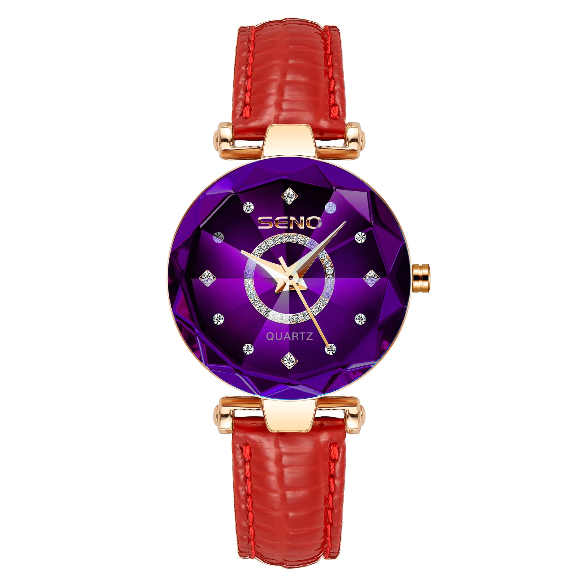Elegant Rose Gold Crystal Women's Bracelet Watch