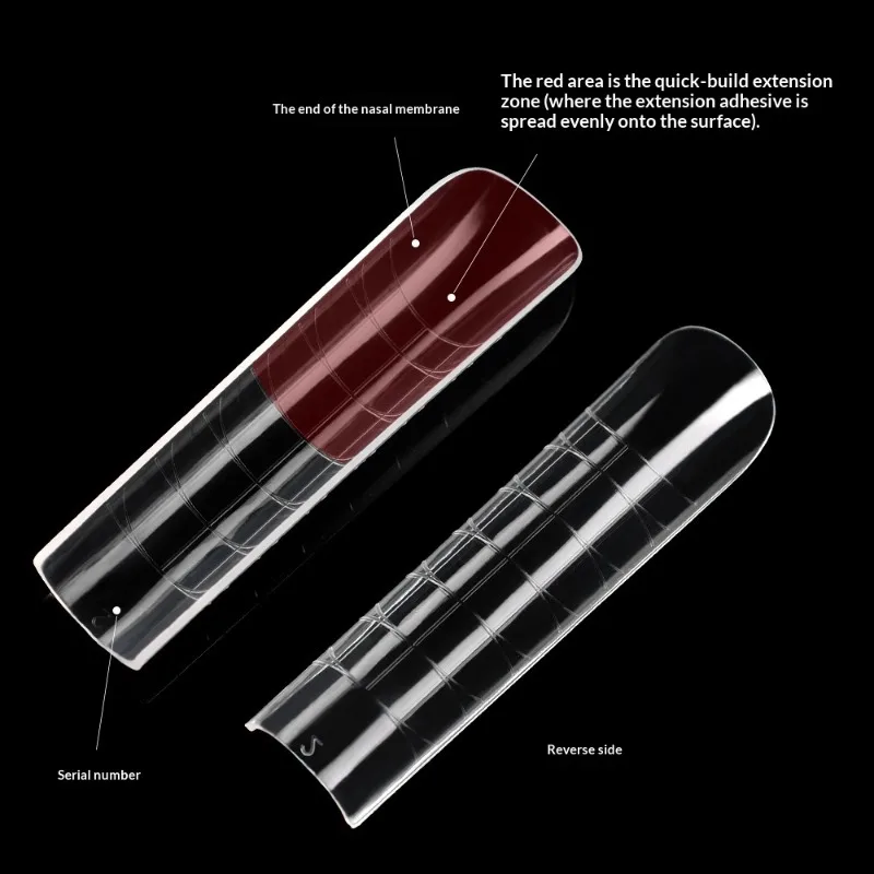 120개 네일 듀얼 폼 코핀 아몬드 네일 연장 몰드 인조 네일 팁 UV 젤 퀵 빌딩 몰드 네일 폼 매니큐어 도구