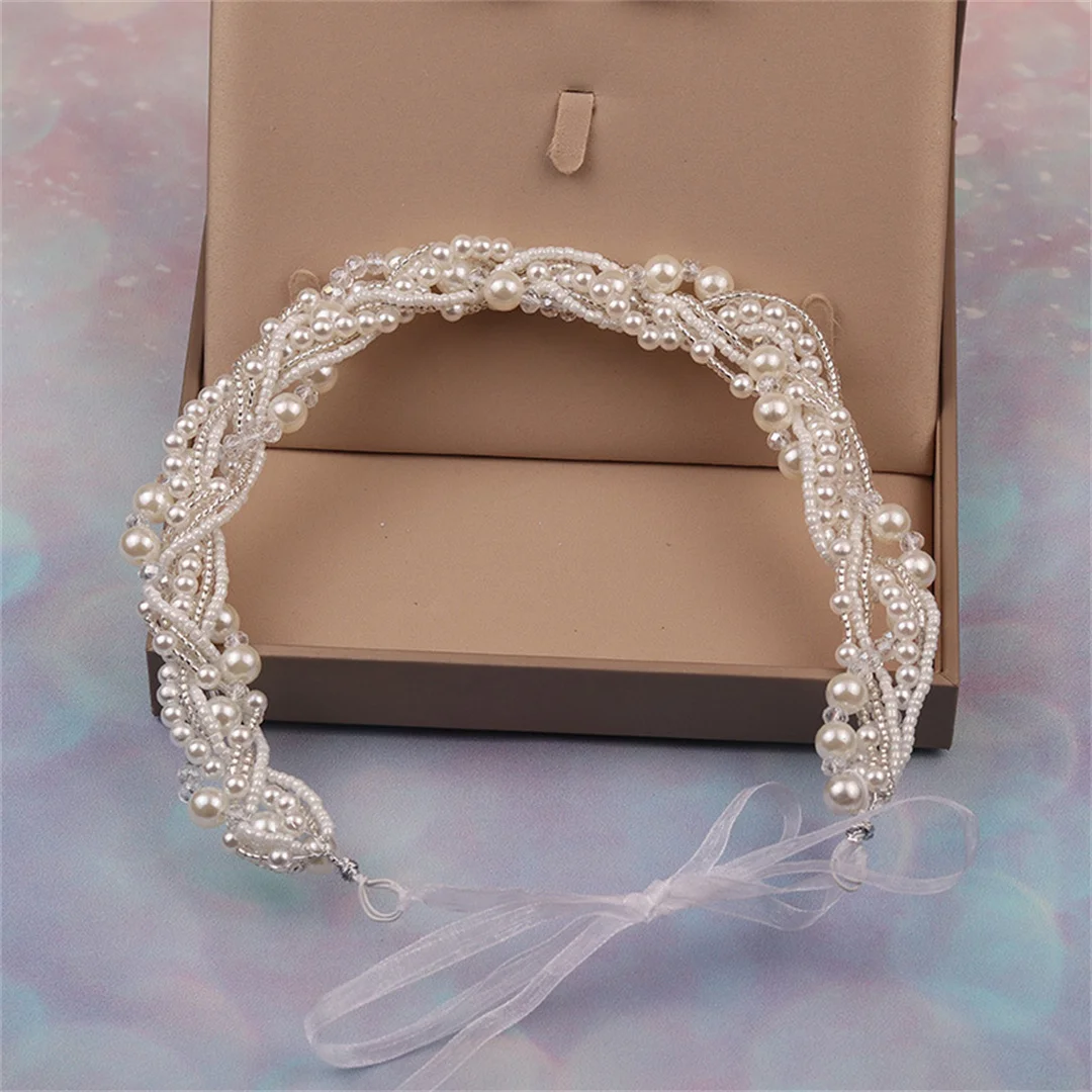 

Bridal headdress accessories, wedding dress, fairy beauty three-piece suit, Korean wedding princess pair, hair clip Pearls