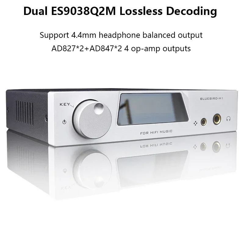 Аудиофил аудио декодер QCC5125 Bluetooth 5,1 Dual ES9038Q2M DAC DSD512 декодер HIFI Цифровой в аналоговый конвертер USB