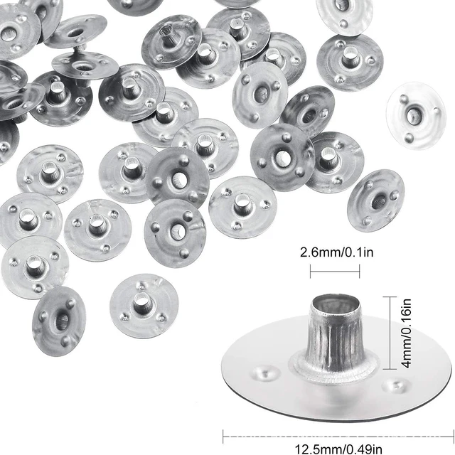 500PCS Candlewick Base Round Iron Sheet Convenient Wicks Holder Candle Wicks Sustainer Tab For Birthday Anniversary Candle DIY 4