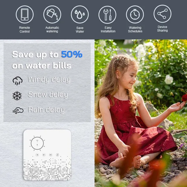 Tuya Wifi Sprinkler Vezérlő Intelligens Öntözési Időzítő 8 Zónák Automatikus Öntözőkészülék Kompatibilis Az Alexa Google Home -Val - Image 4