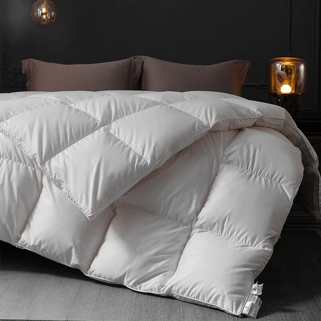 Couette épaisse Super King en duvet d'oie, couette pleine grandeur, conforme aux normes pour l'hiver, offre de la chaleur, duSALE, 2025 3