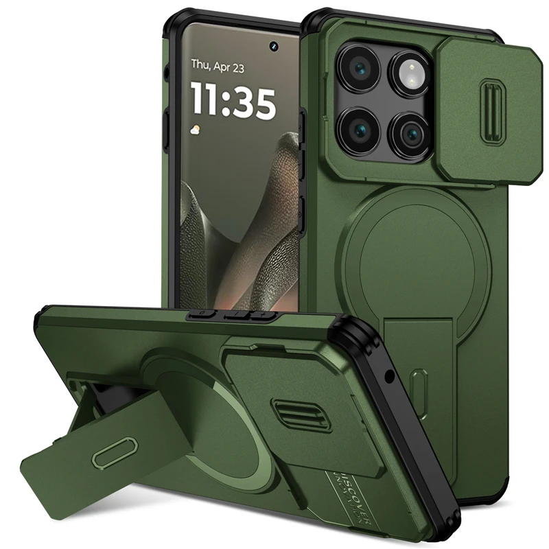 Armor Magnetic Wireless Charging Shockproof Bracket Case