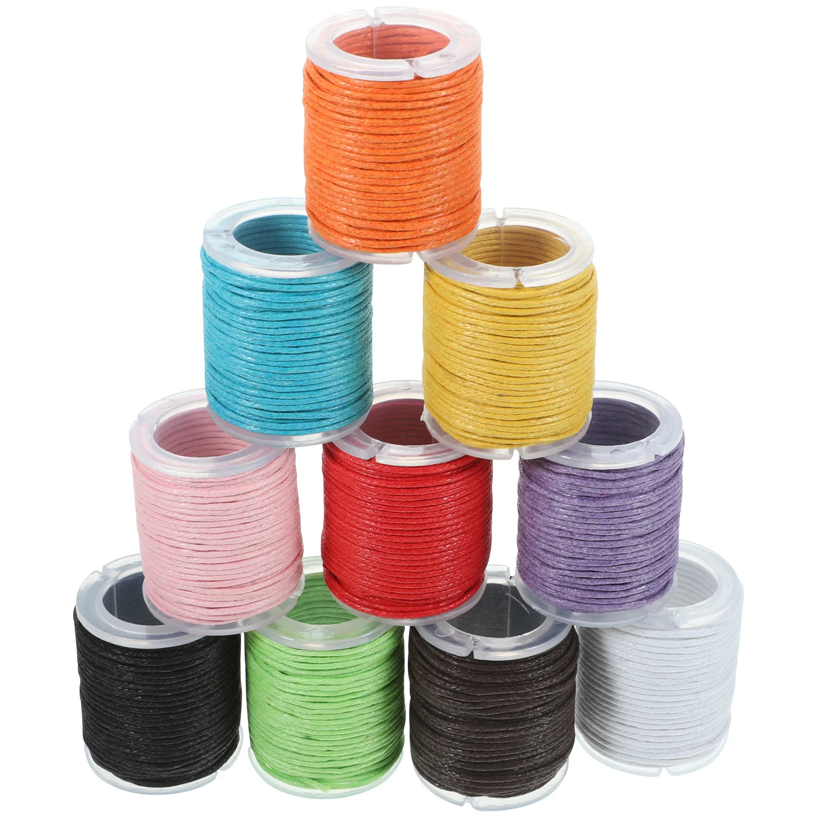 

10 Rolls Bracelet String 1Mm Waxed Cotton Cord DIY Wax Thread 10M Length Jewelry Craft Making 10 Colors