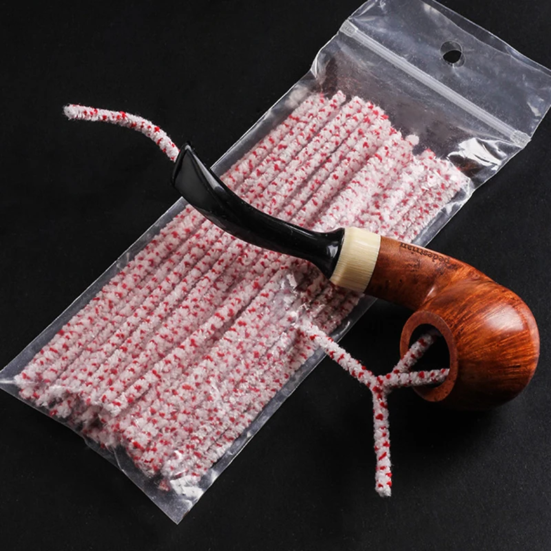 Smoking Pipe Cleaners 50pcs Cotton Smoking Pipe Cleaners Smoke Tobacco Pipe Cleaning Tool Cigarette Holder Accessories
