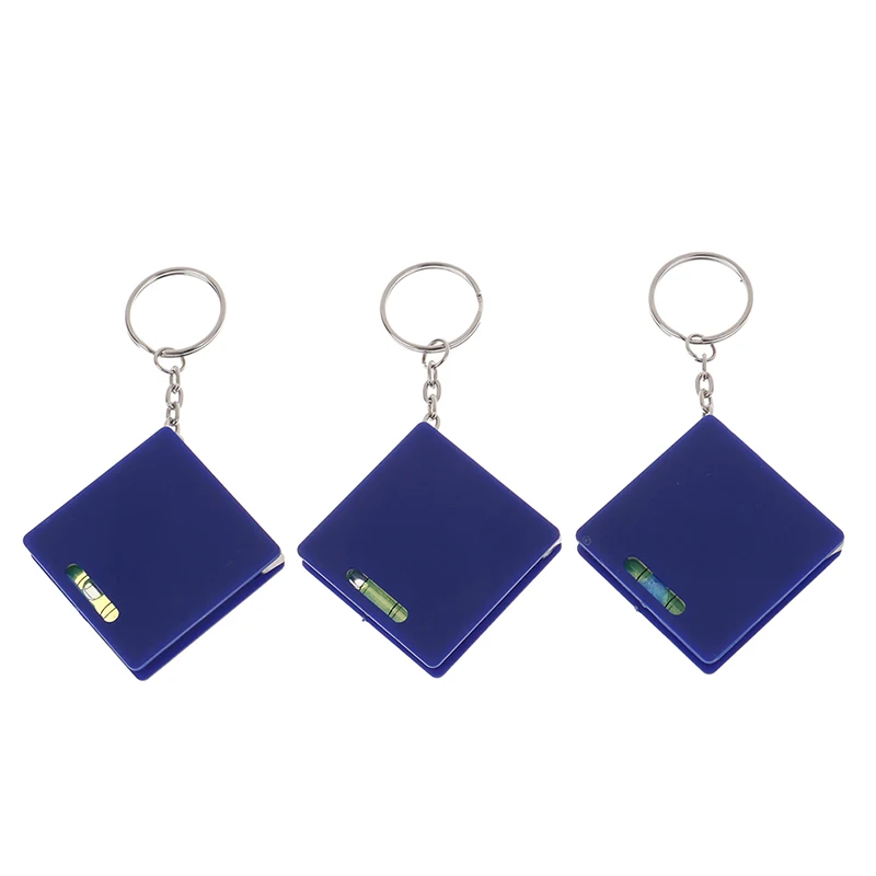 Tape Measure Measuring Tape Measuring Ruler 1M Mini Tape Measure Keychain With Horizontal Bubble Plastic Portable Retractable Ruler Centimeter/Inch Tape Measure 4.3*4.3*1cm