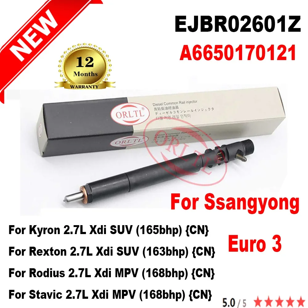 

EJBR02601Z A6650170121 Diesel EJBR03401D EJBR04501D Injector Nozzle EJBR04601D EJBR04401D for SSANGYONG Actyon Rexton Euro 3 / 4