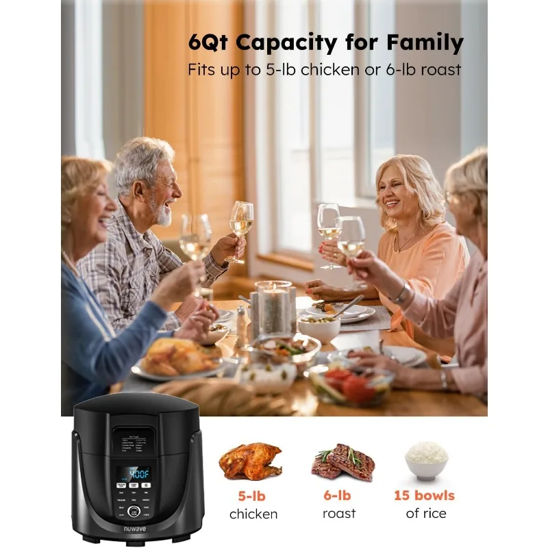 Air Fryer & Electric Pressure Cooker, 540-in-1 Highly Programmable One-Touch Cooker, 105kPa, Crisp&Tender Flavor Combo For Food