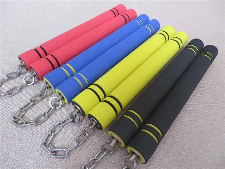 Lucamino-esponja de seguridad para niños y adultos, varilla de doble corte, palo de esponja, estera de entrenamiento para principiantes, superficie de nunchakus, venta al por mayor, nuevo