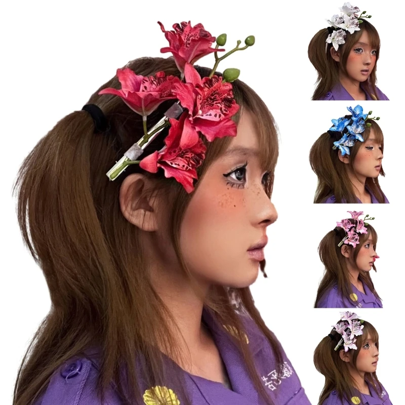 

Y166 Girls Japonism Hair Clips Hairpin 2000s Bangs Ornaments for Women Girls Duckbill Clip Hairclip Versatile Japonism