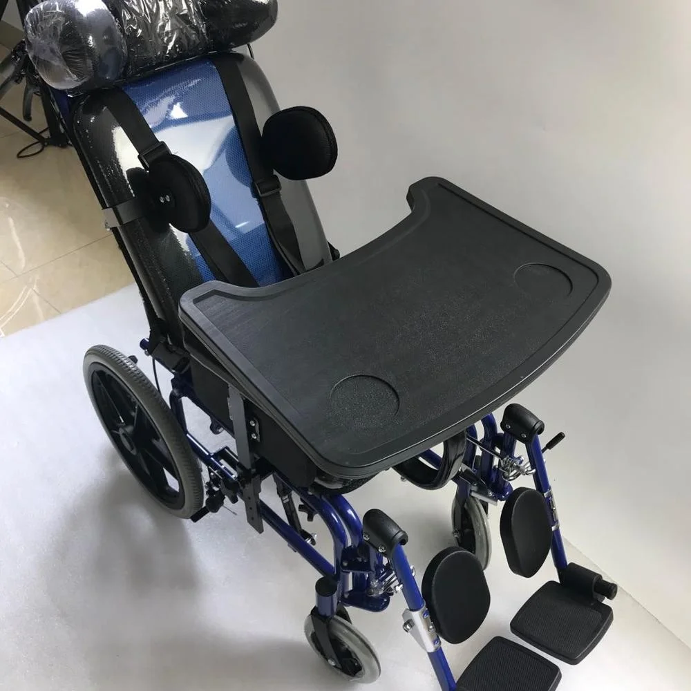 Aluminum Wheelchair Stroller Cerebral Palsy for Cp Kid with Adjustable Reclining High Back