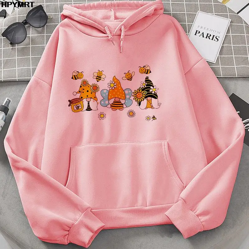 

Ladys girl cute cartoon graphics pullover bee series printing Hoodie Autumn and Winter Long Sleeve thin fleece Casual Sweatshirt